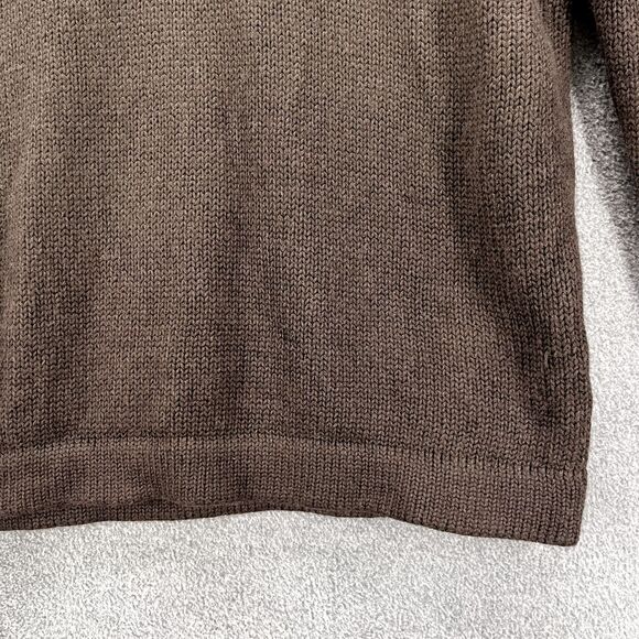 Banana Republic Sweater Mens Large Brown Knit High Neck Extra fine merino wool - Picture 7 of 16